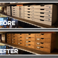 Nya lådor i kontoret