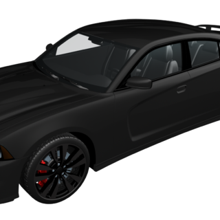 Mattsvart Dodge